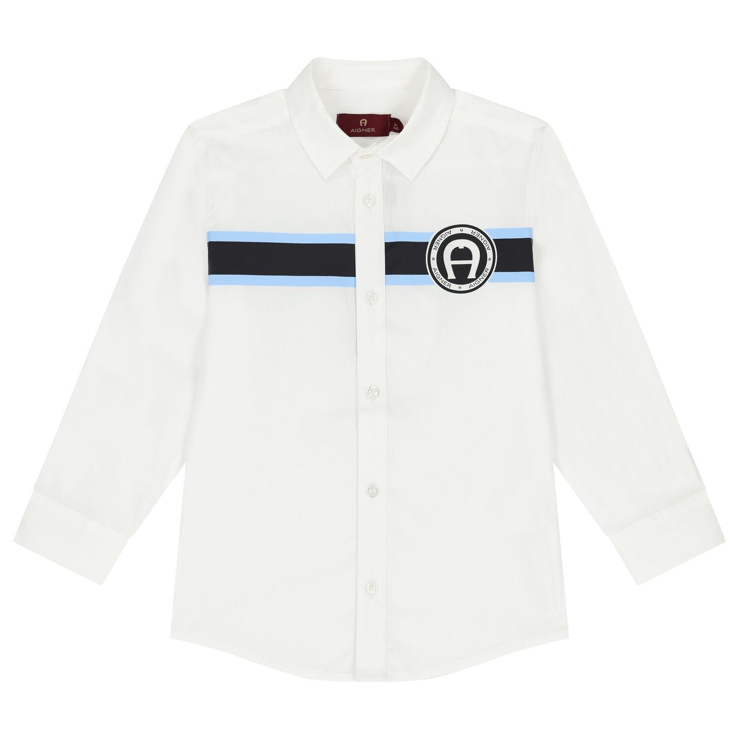 AIGNER Boys White Logo Shirts