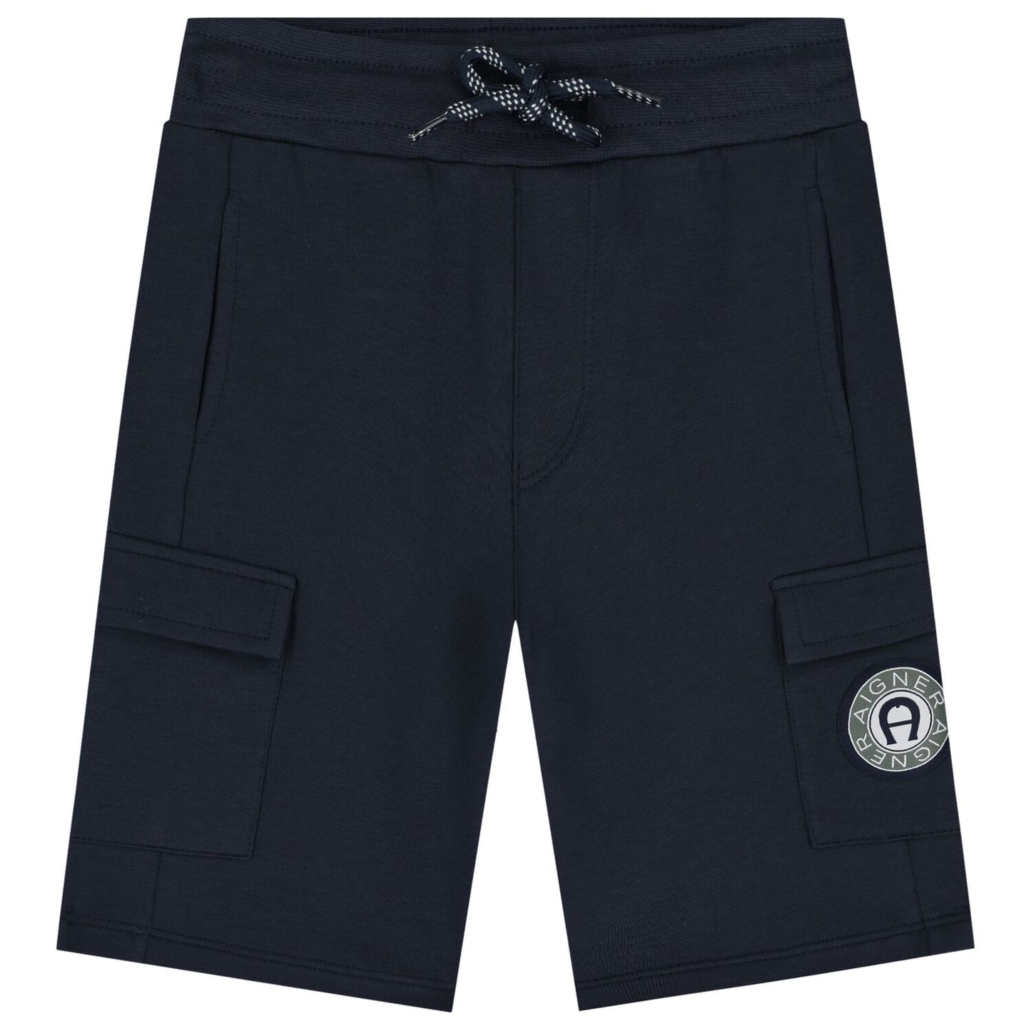 AIGNER Boys Navy Blue Logo Shorts