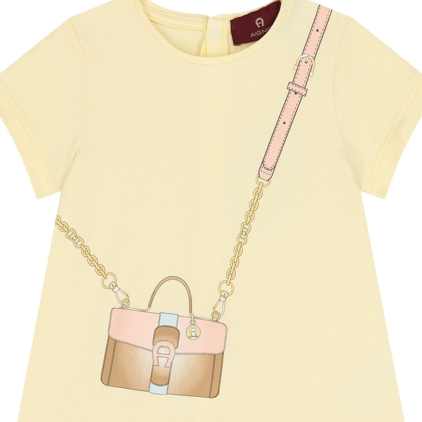 AIGNER Younger Girls Yellow Crossbody Bag Logo Dress