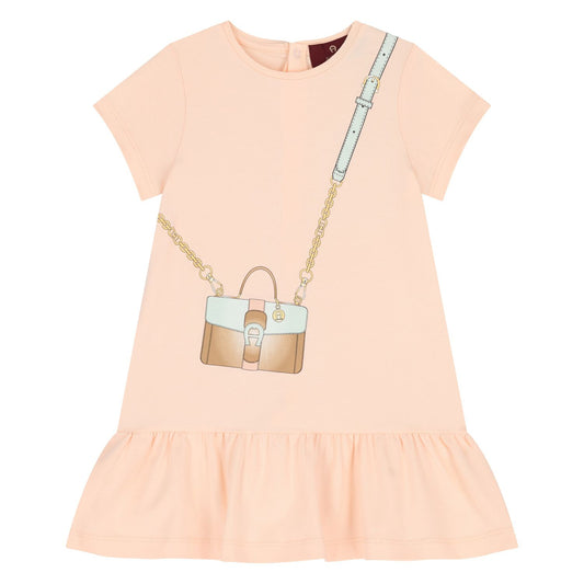 AIGNER Younger Girls Pale Orange Crossbody Bag Logo Dress