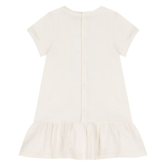 AIGNER Younger Girls Ivory Teddy Bear Logo Dress