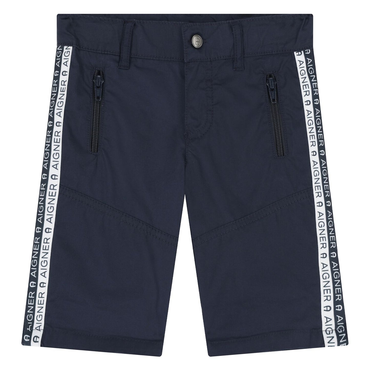 AIGNER Younger Boys Navy Logo Shorts