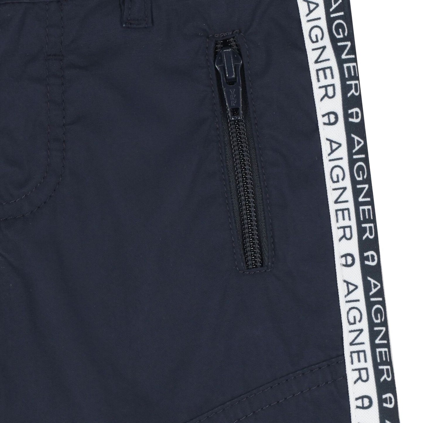 AIGNER Younger Boys Navy Logo Shorts