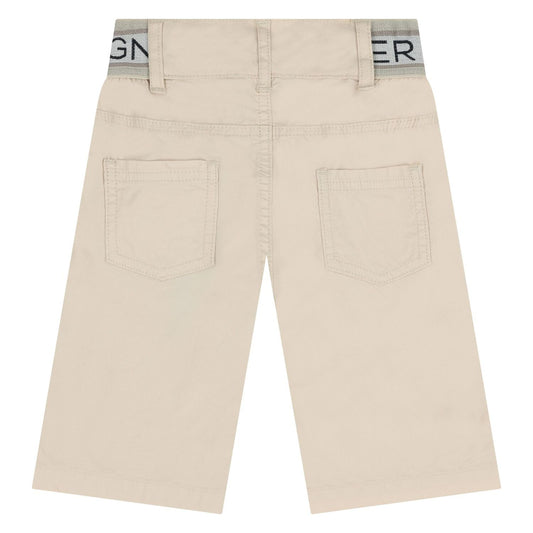 AIGNER Younger Boys Beige Logo Shorts