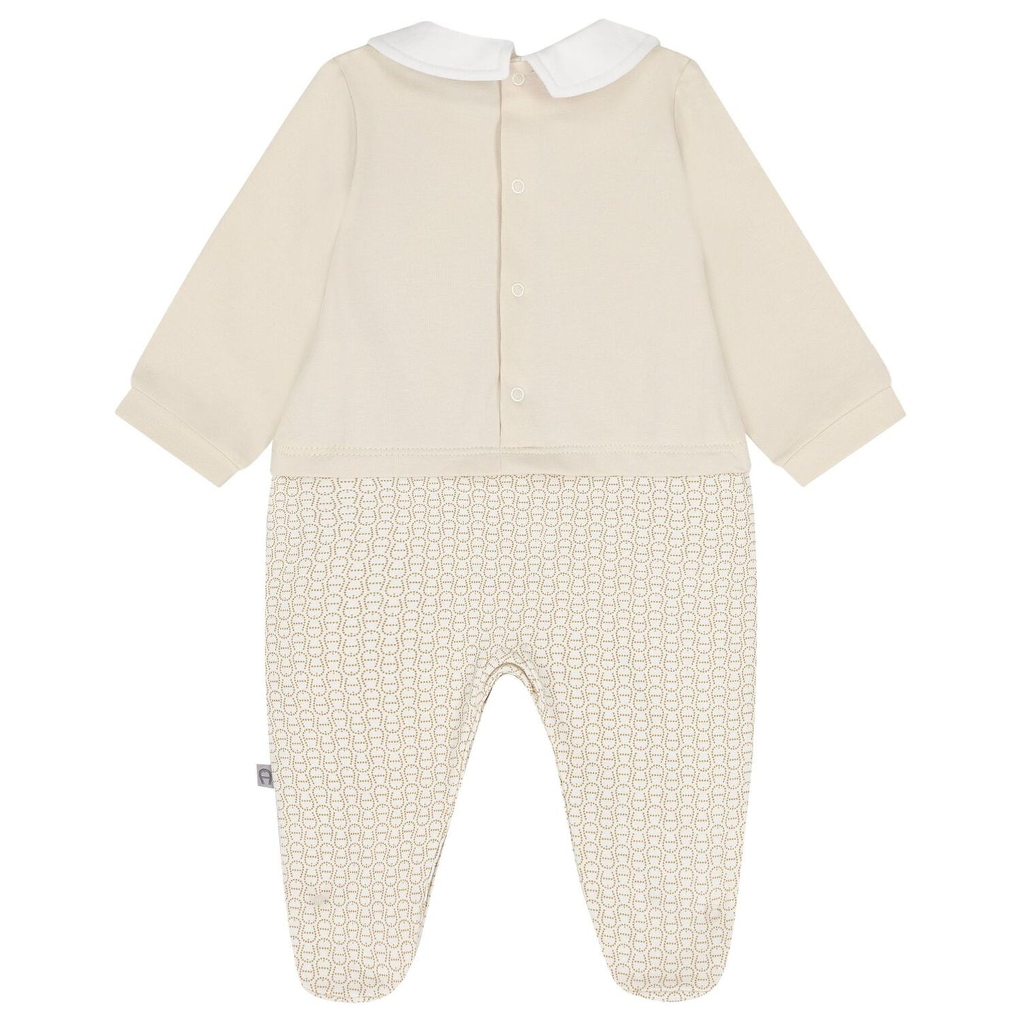 AIGNER Baby Unisex Beige Logo Babygrow