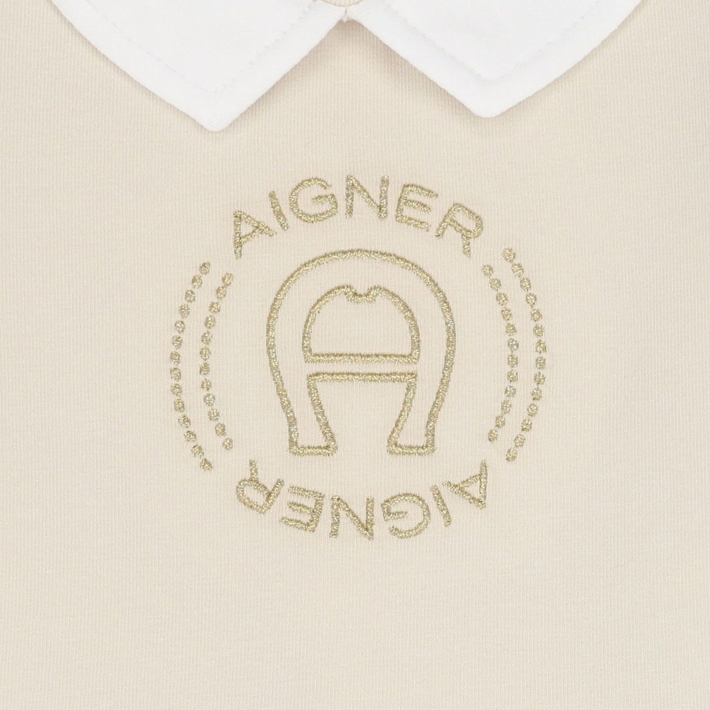 AIGNER Baby Unisex Beige Logo Babygrow