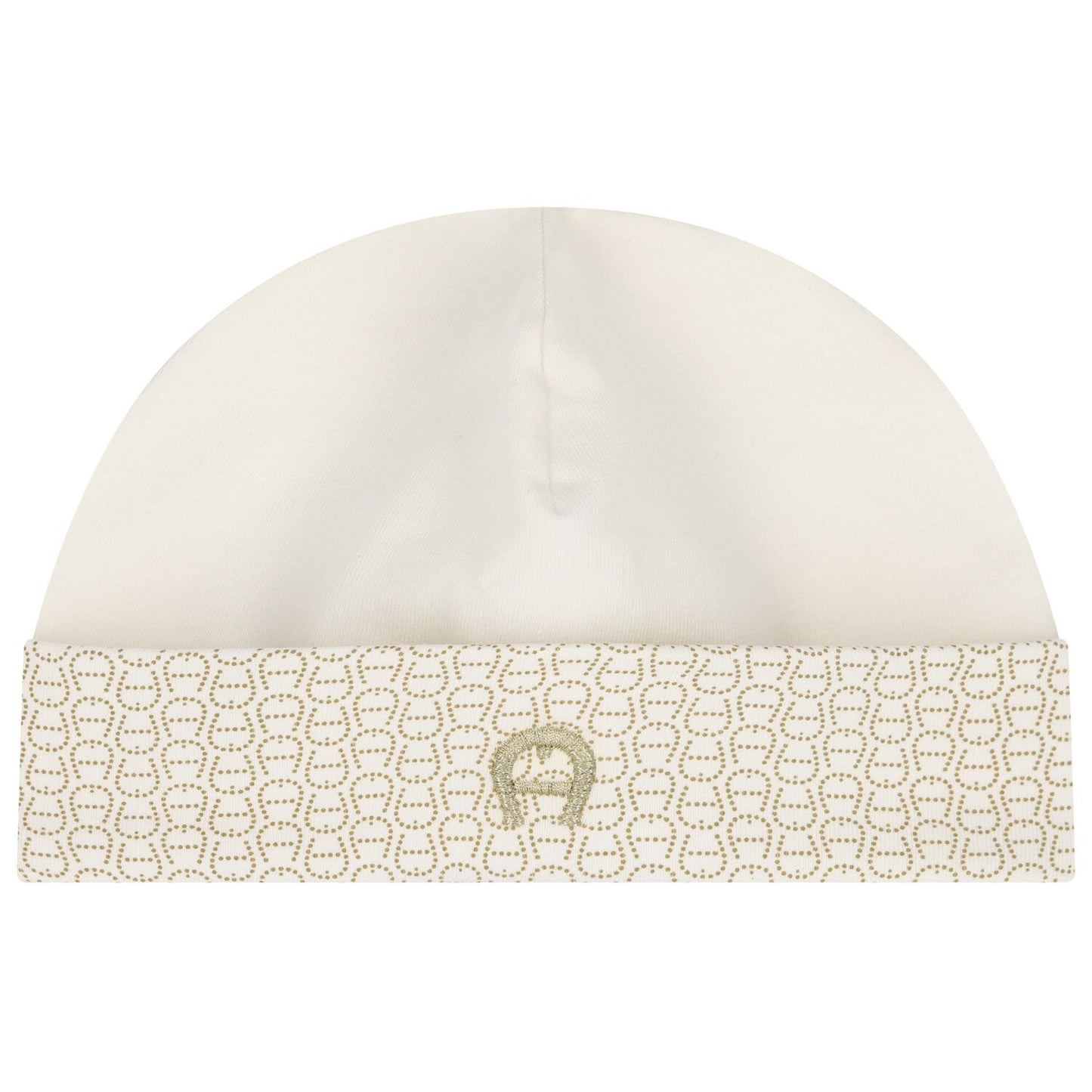 AIGNER Baby Unisex Ivory Logo Baby Hat