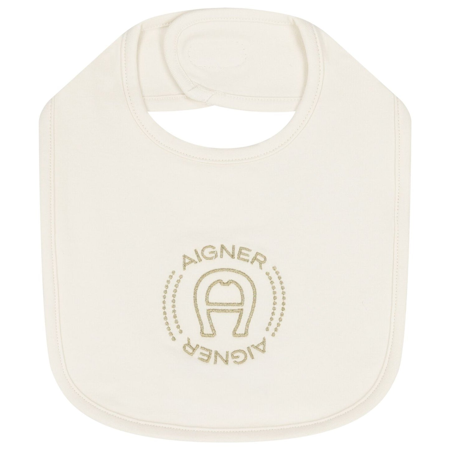 AIGNER Baby Unisex  Ivory Logo Baby Bib
