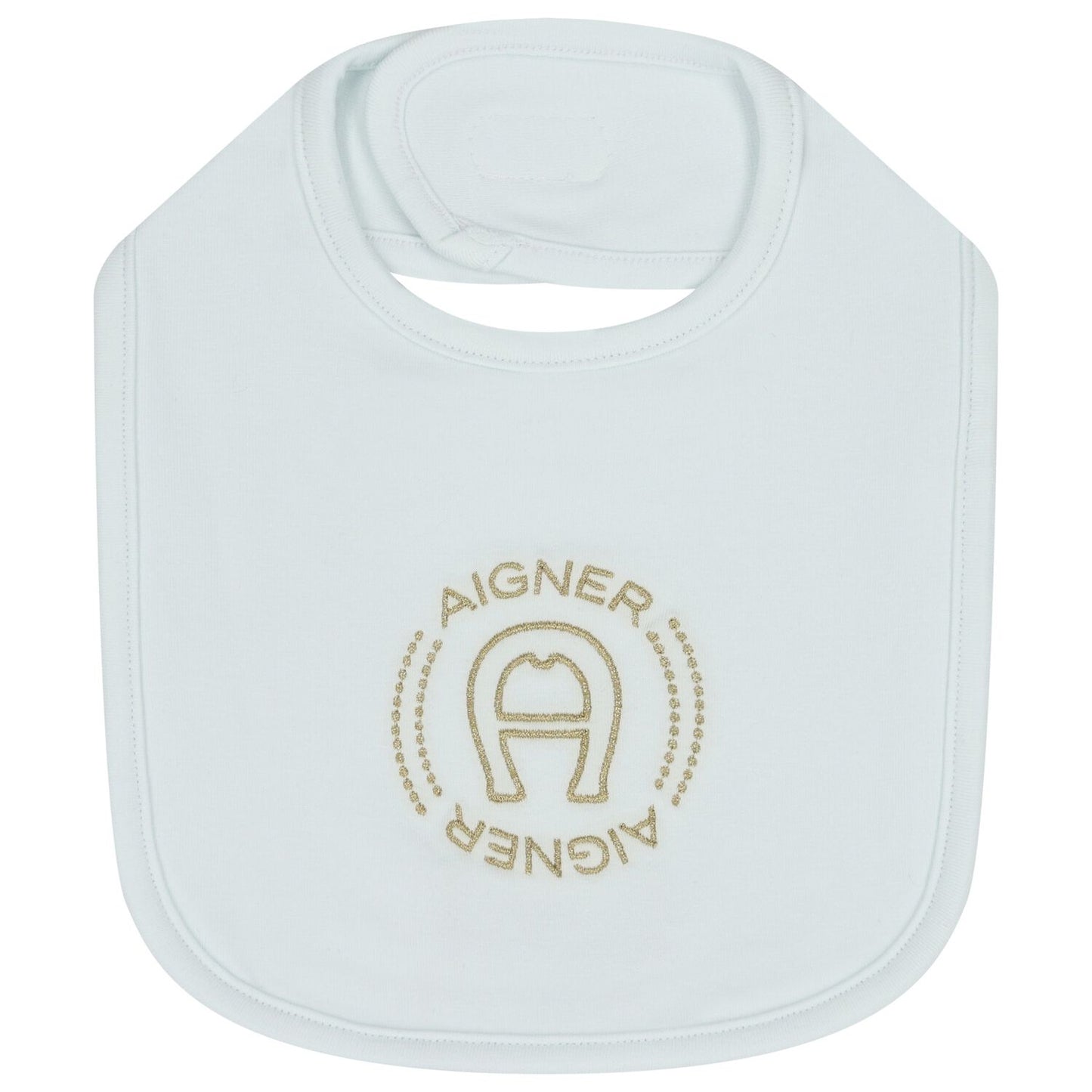 AIGNER Baby Boys Baby Blue Logo Bib