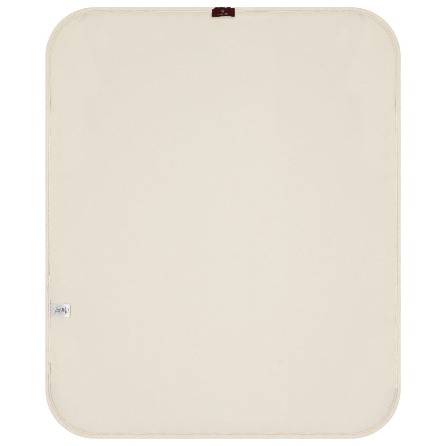 AIGNER Unisex White & Beige Logo Baby Blanket
