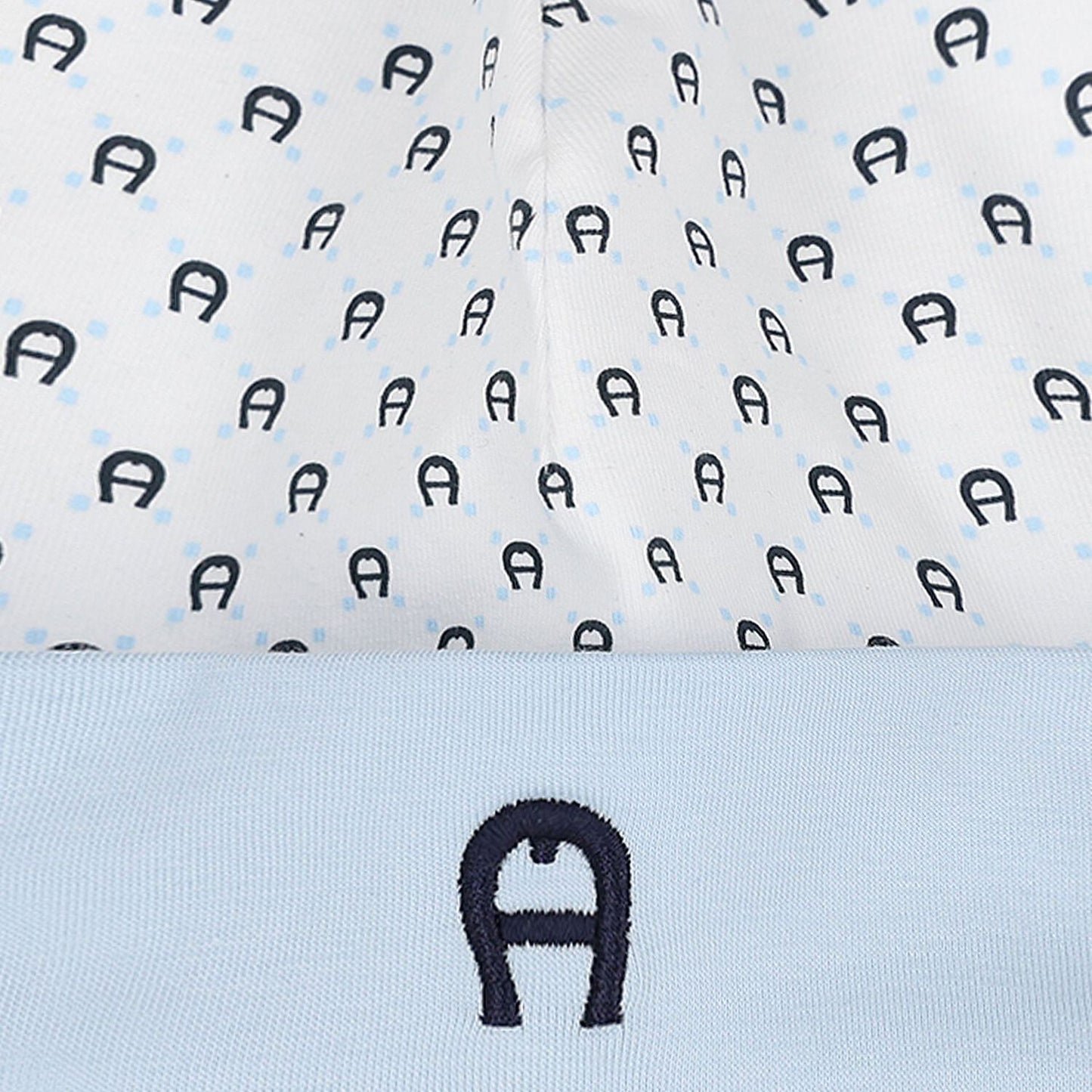AIGNER Baby Boys Baby Blue & White Logo Hat