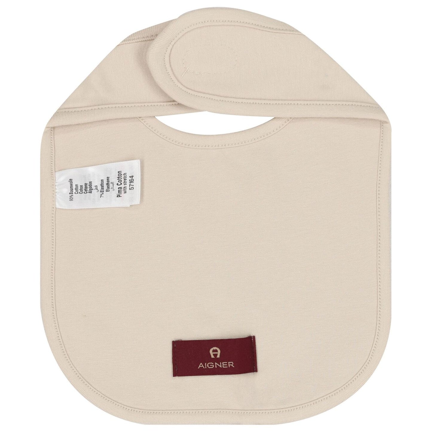 AIGNER Beige Logo Baby Bib