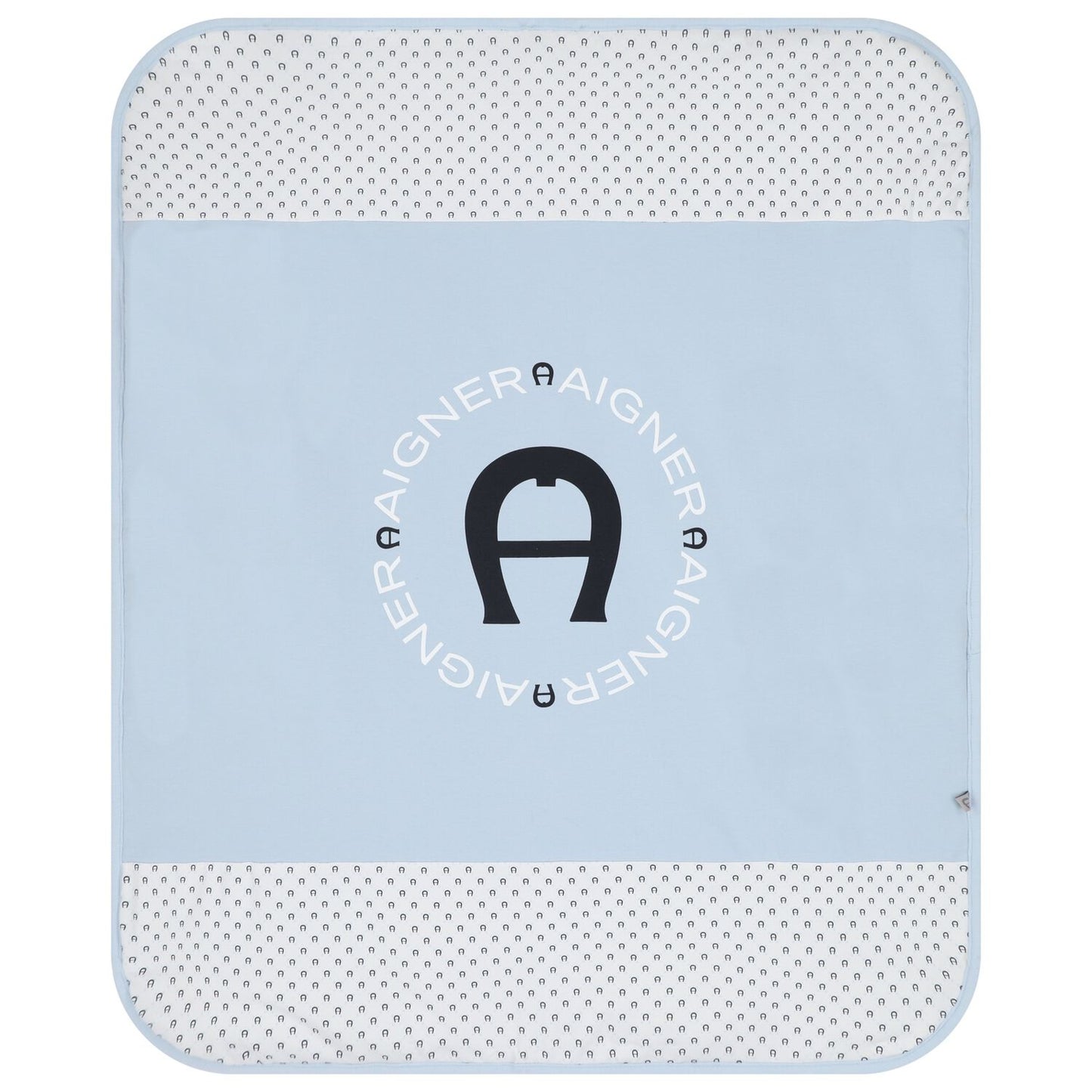 AIGNER Baby Boys Baby Blue Logo Blanket