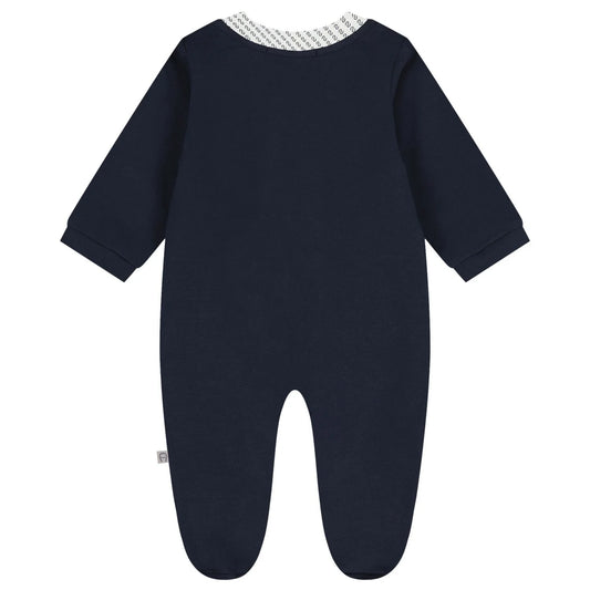 AIGNER Baby Boys Navy Blue Logo Babygrow