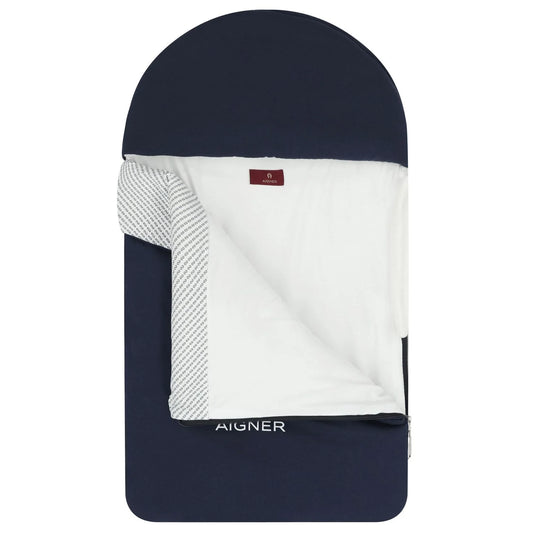 AIGNER Baby Boys Navy Blue & White Logo Nest