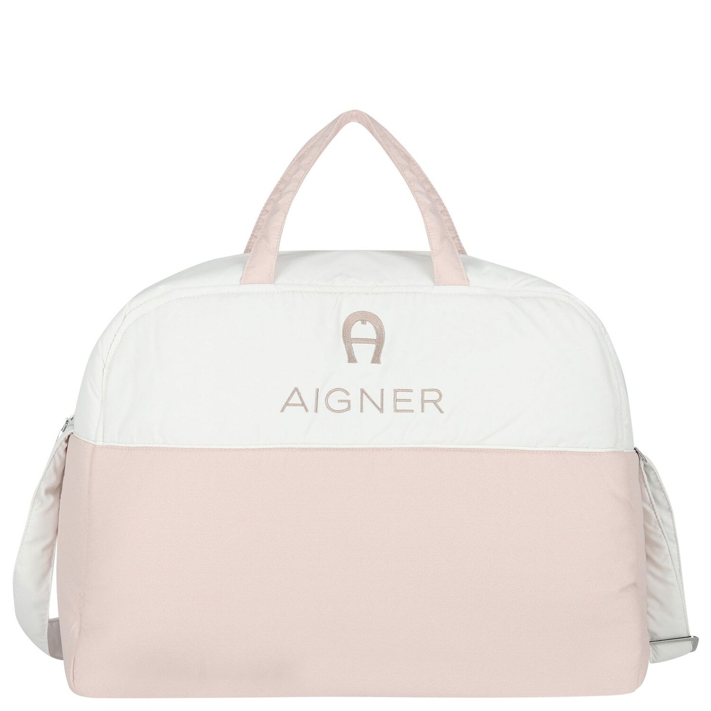 AIGNER Baby Girls White & Beige Logo Changing Bag with Mat