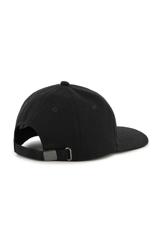 BOSS J52621/09B Kids Boys Black Logo Cotton Baseball Cap