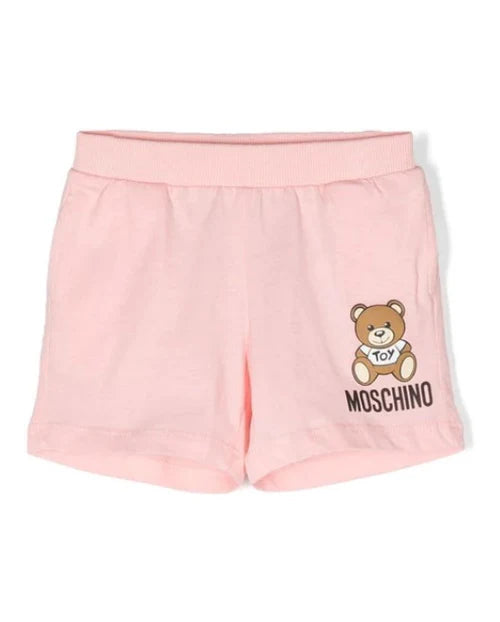MOSCHINO Girls Pink Logo Shorts