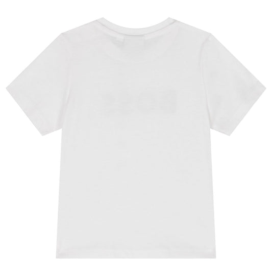 BOSS Younger Boys White Logo T-Shirt