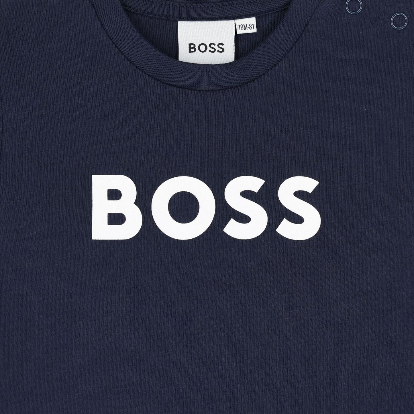 BOSS Younger Boys Navy Blue Logo T-Shirt