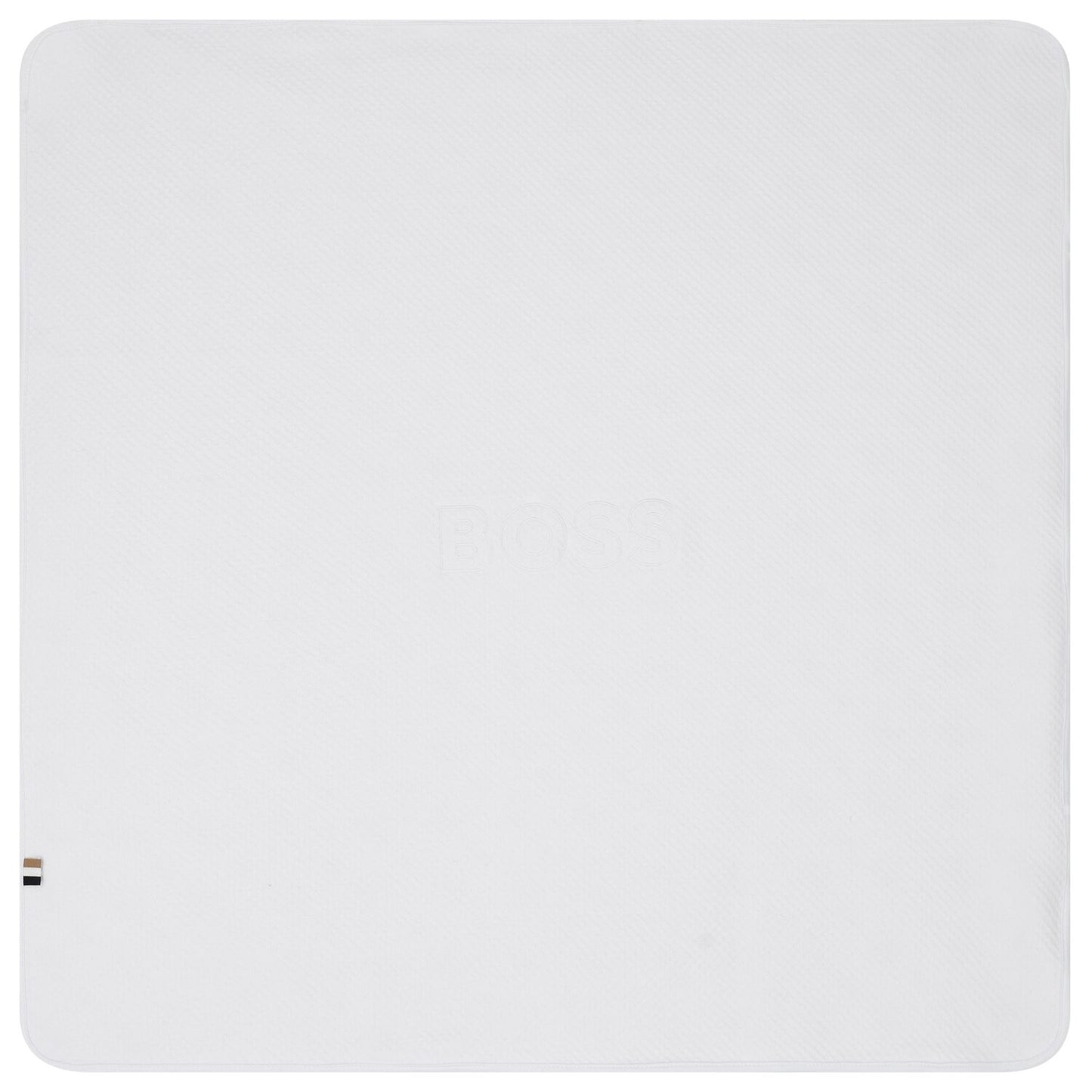 BOSS White Logo Baby Blanket