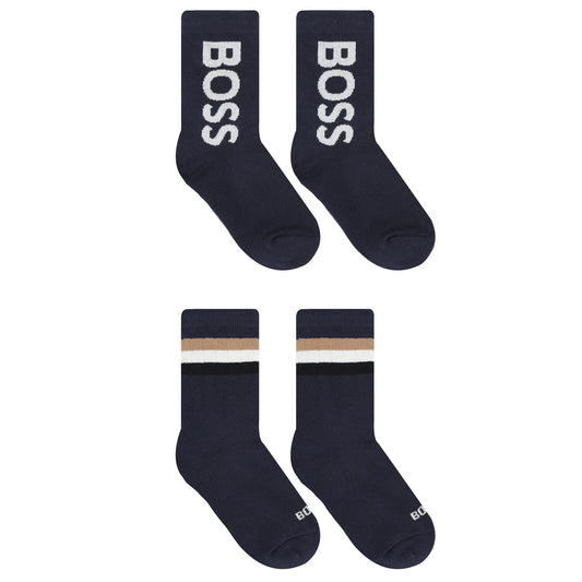 BOSS Boys Logo Socks ( 2-Pack )