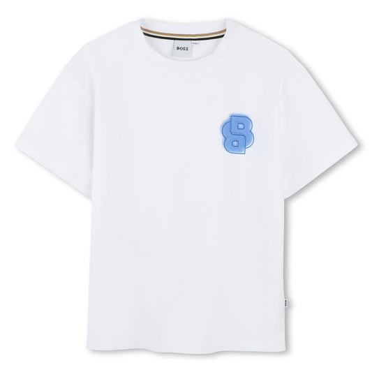 BOSS Boys White Logo T-Shirt