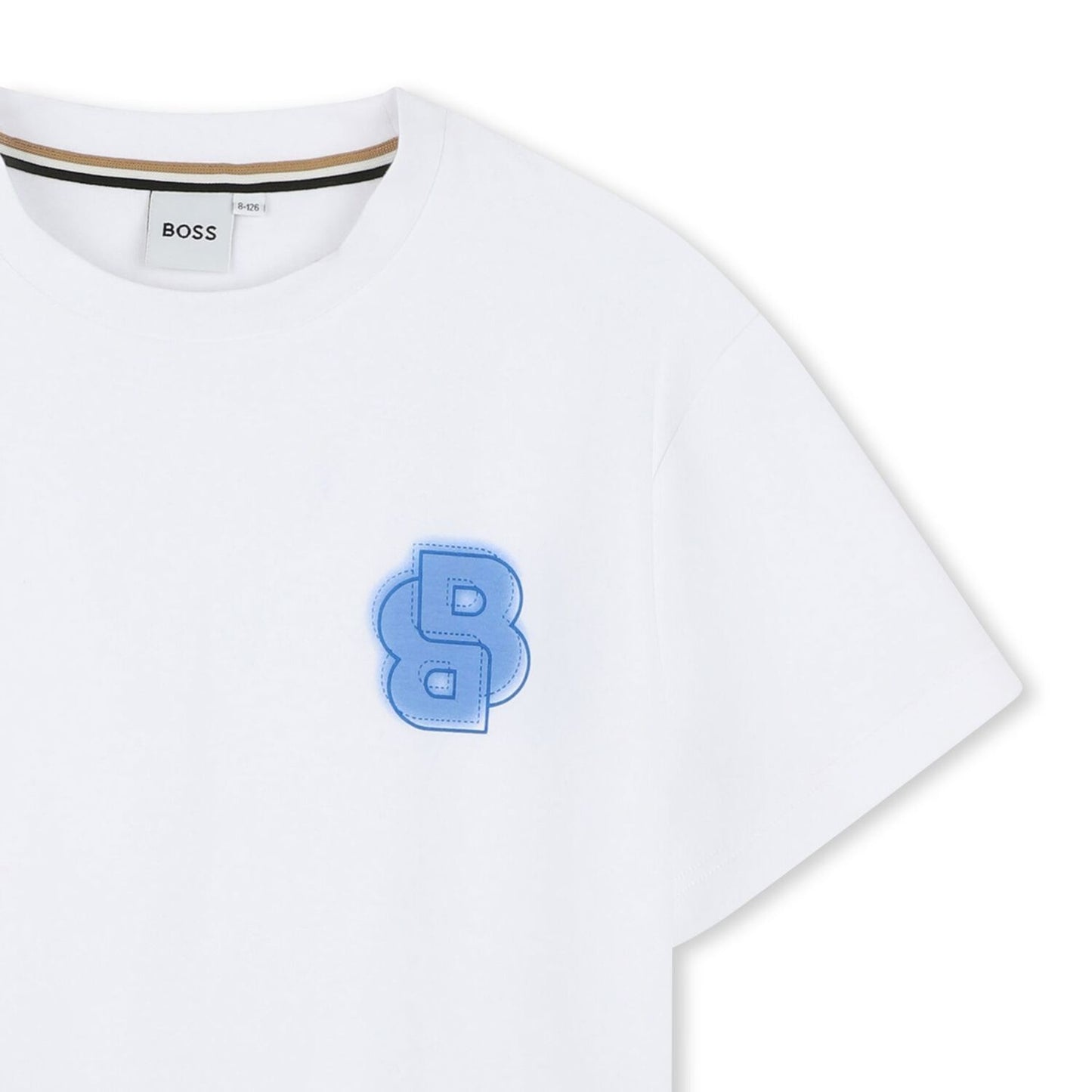 BOSS Boys White Logo T-Shirt