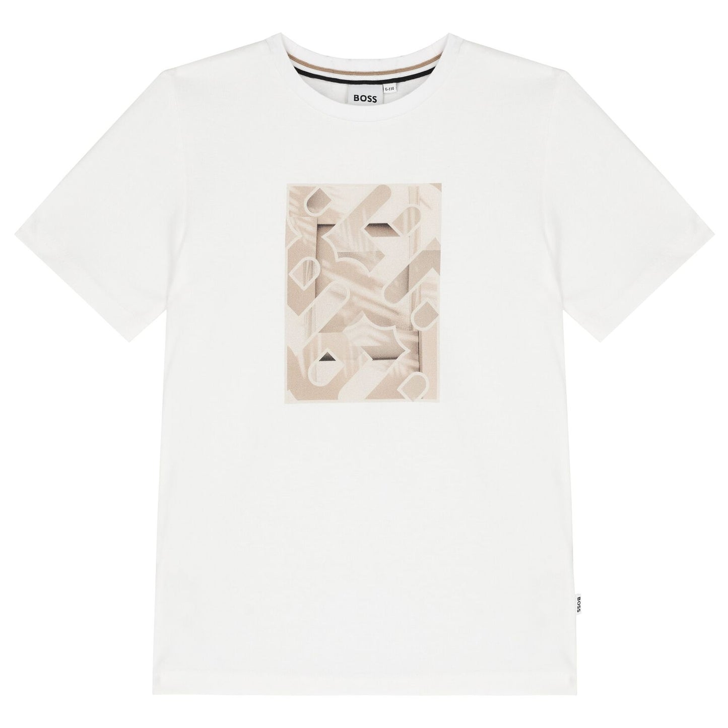 BOSS Boys White Logo T-Shirt