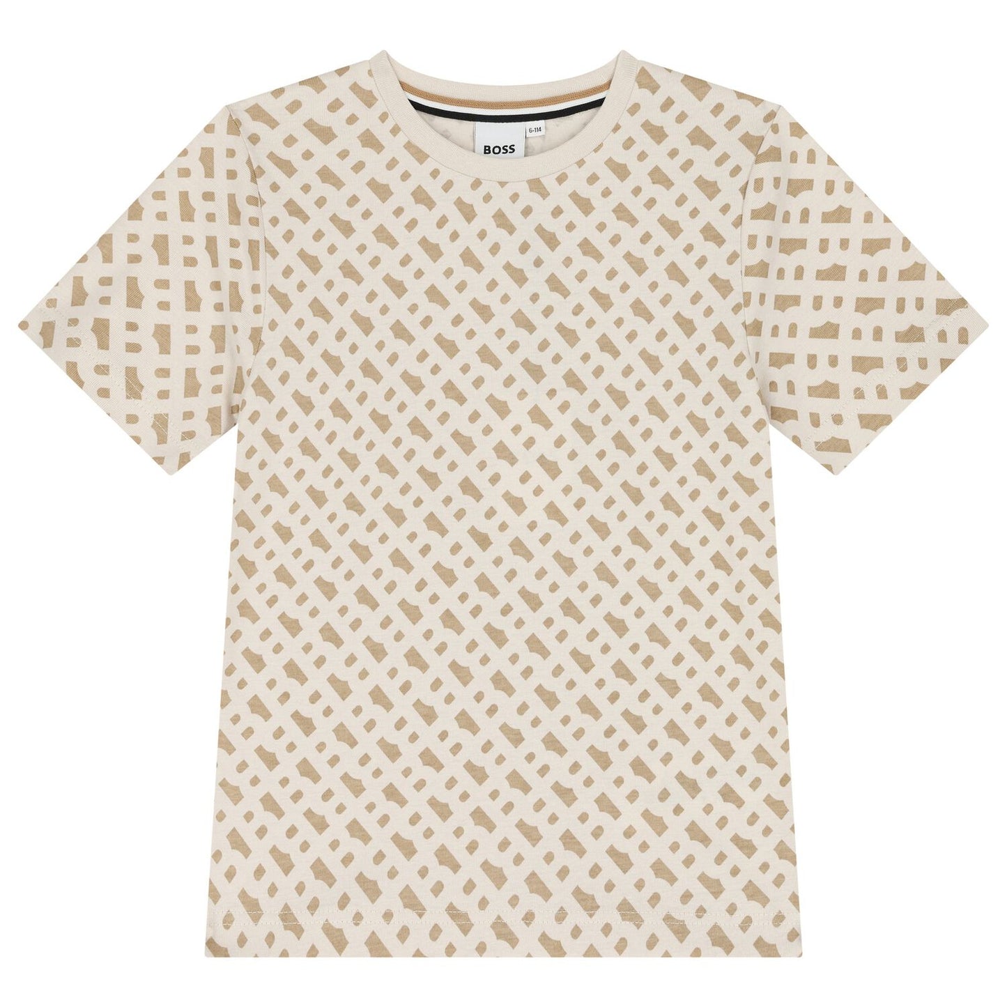 BOSS Boys Beige Logo T-Shirt