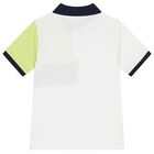 BOSS Boys White & Navy Blue Logo Shorts Set