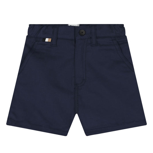 BOSS Younger Boys Navy Blue Shorts