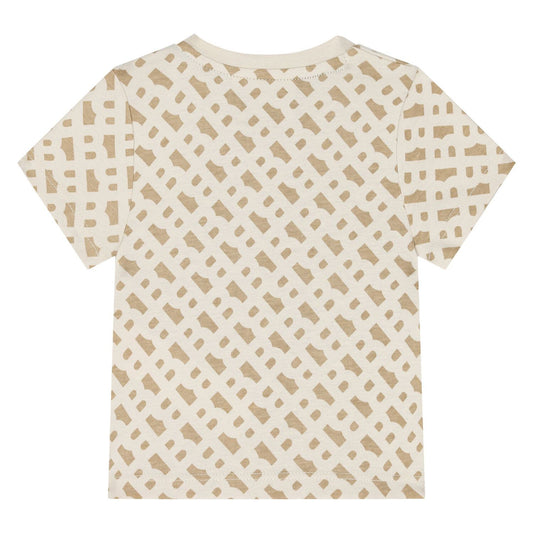 BOSS Younger Boys Beige Logo T-Shirt