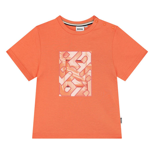 BOSS Younger Boys Orange Logo T-Shirt