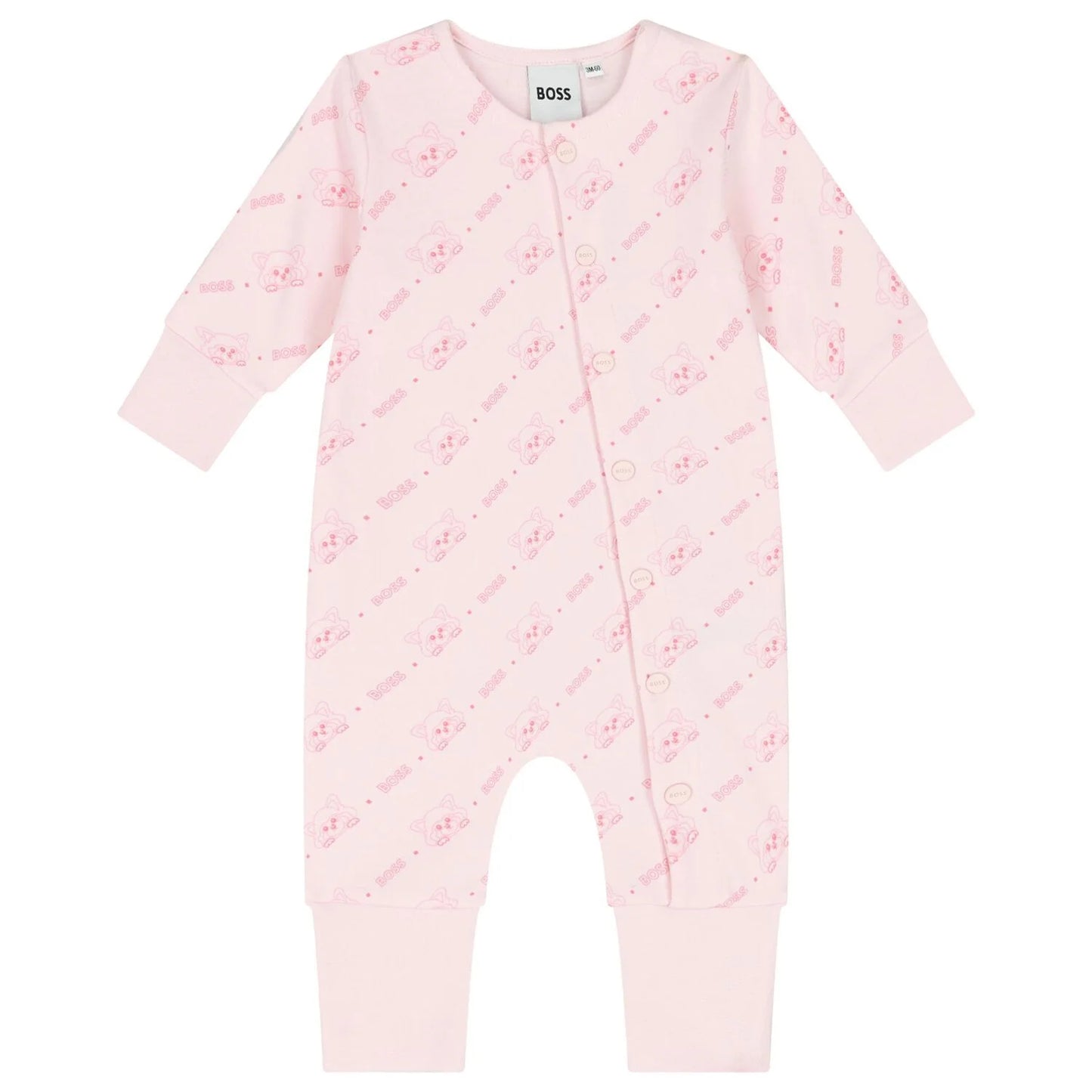 BOSS Baby Girls Pink Sleepsuit & Hat Set