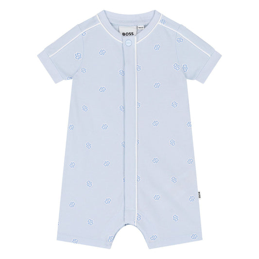 BOSS Baby Boys Blue Logo Romper