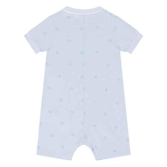 BOSS Baby Boys Blue Logo Romper