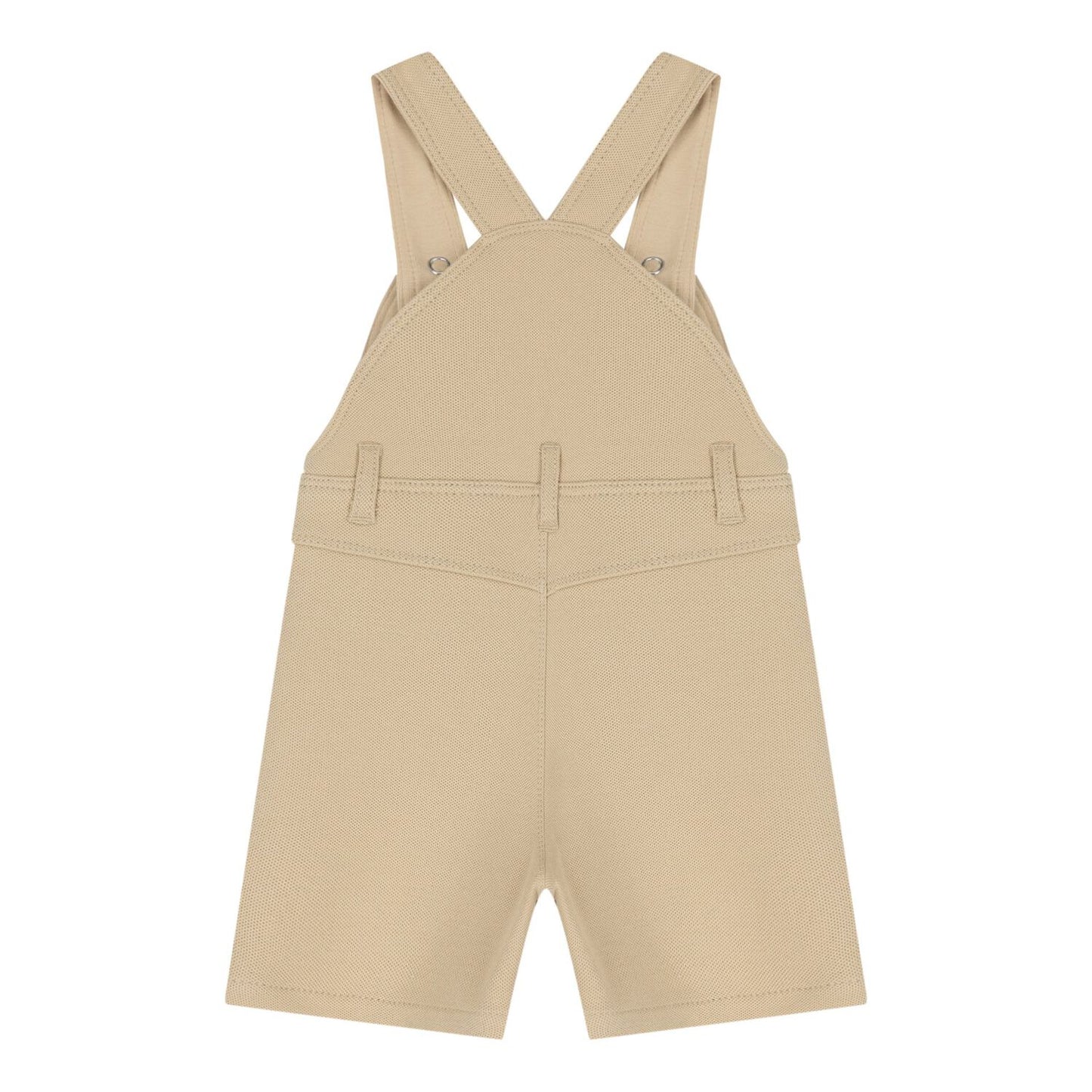 BOSS Baby Boys Beige & White Logo Dungaree Set