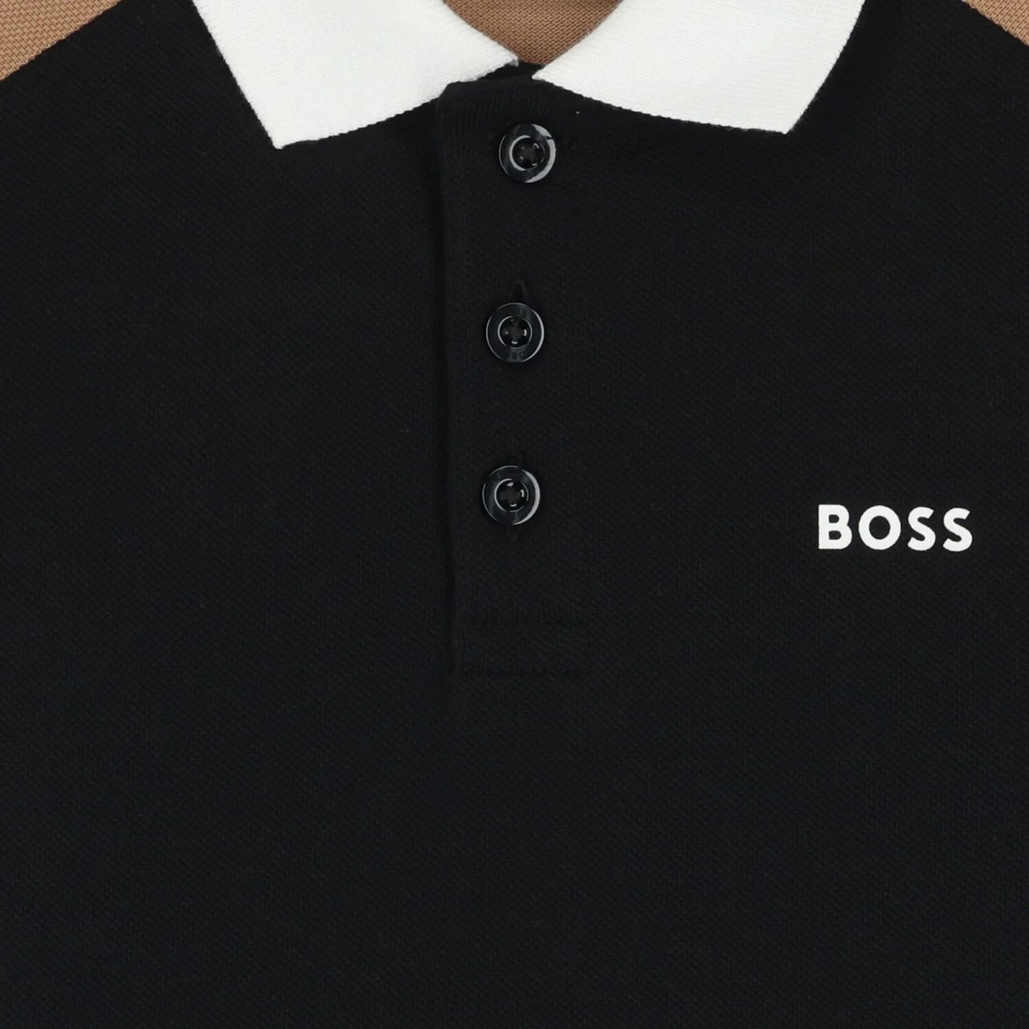 BOSS J52335/09B Boys Black Logo Polo Shirt