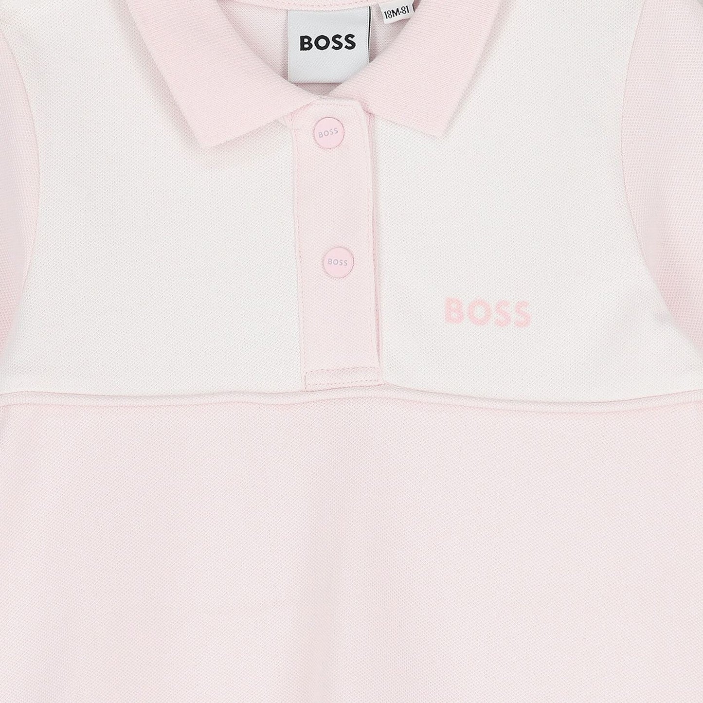 BOSS J52499/44L Younger Girls Pink Logo Polo Dress