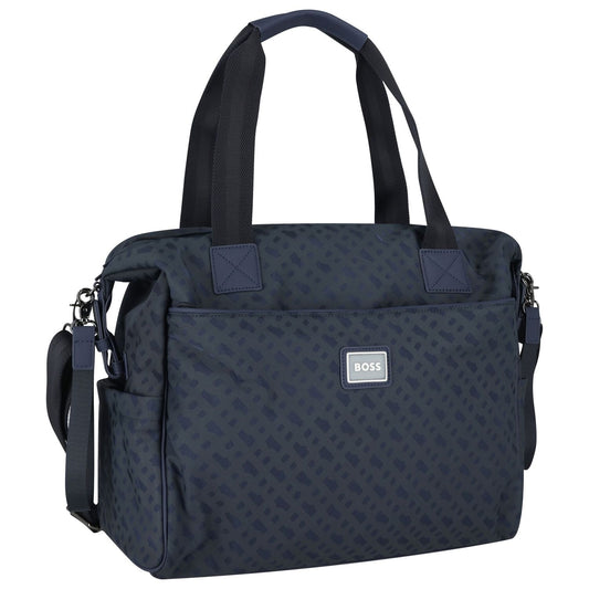 BOSS J52607/849 Navy Blue Logo Baby Changing Bag