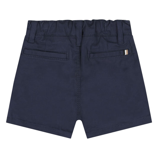 BOSS Younger Boys Navy Blue Shorts