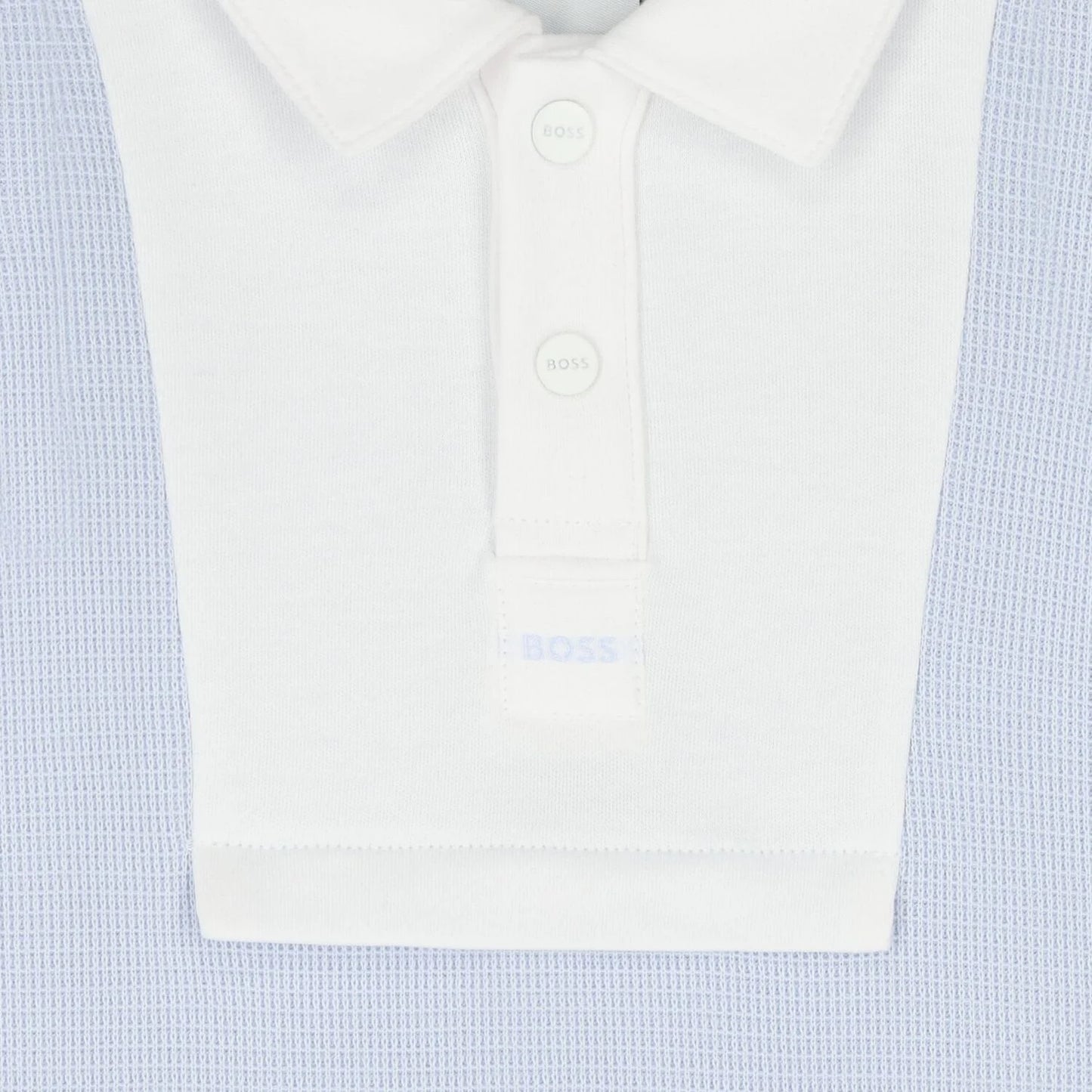 BOSS Baby Boys Baby Blue & White Polo Babygrow