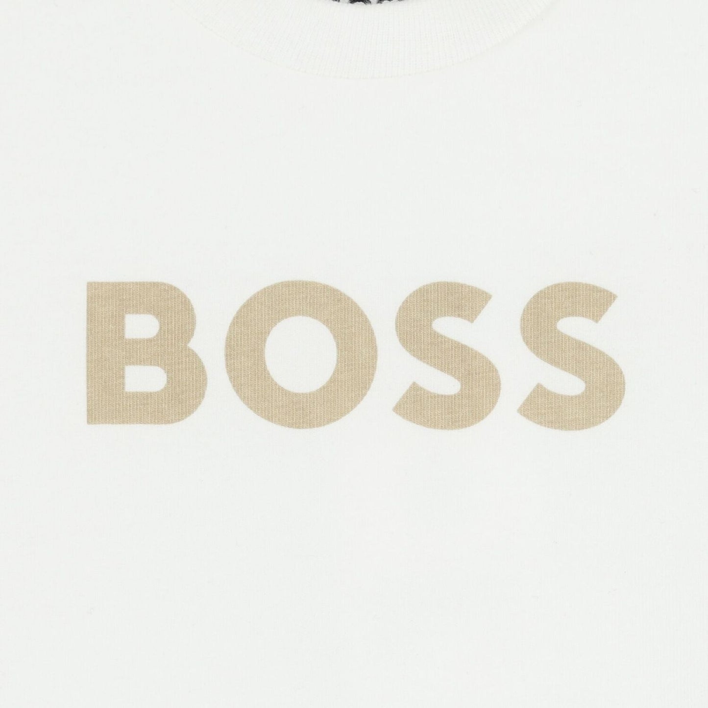 BOSS Baby Boys White & Beige Logo Shorts Set