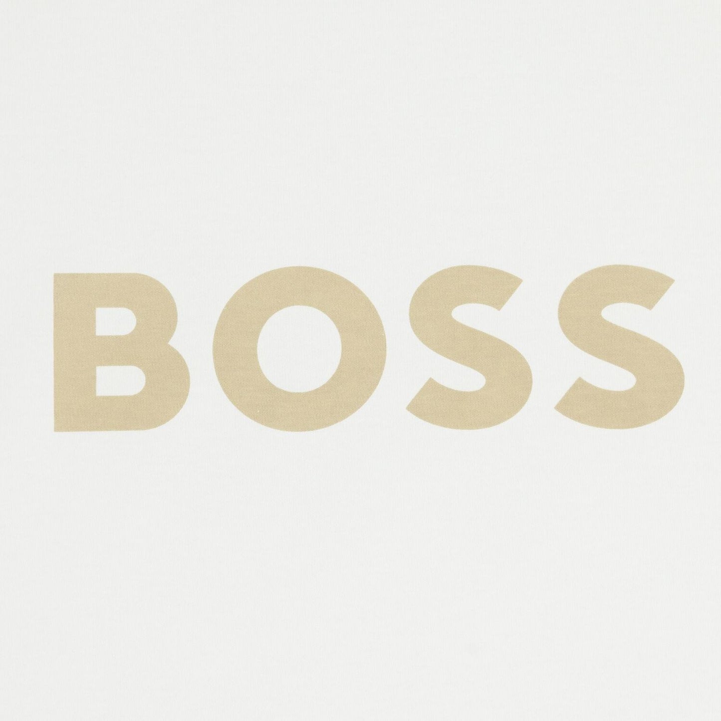 BOSS White & Beige Striped Logo Baby Blanket