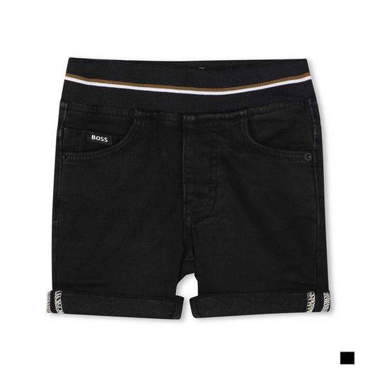 BOSS Young Boys Black DENIM Shorts
