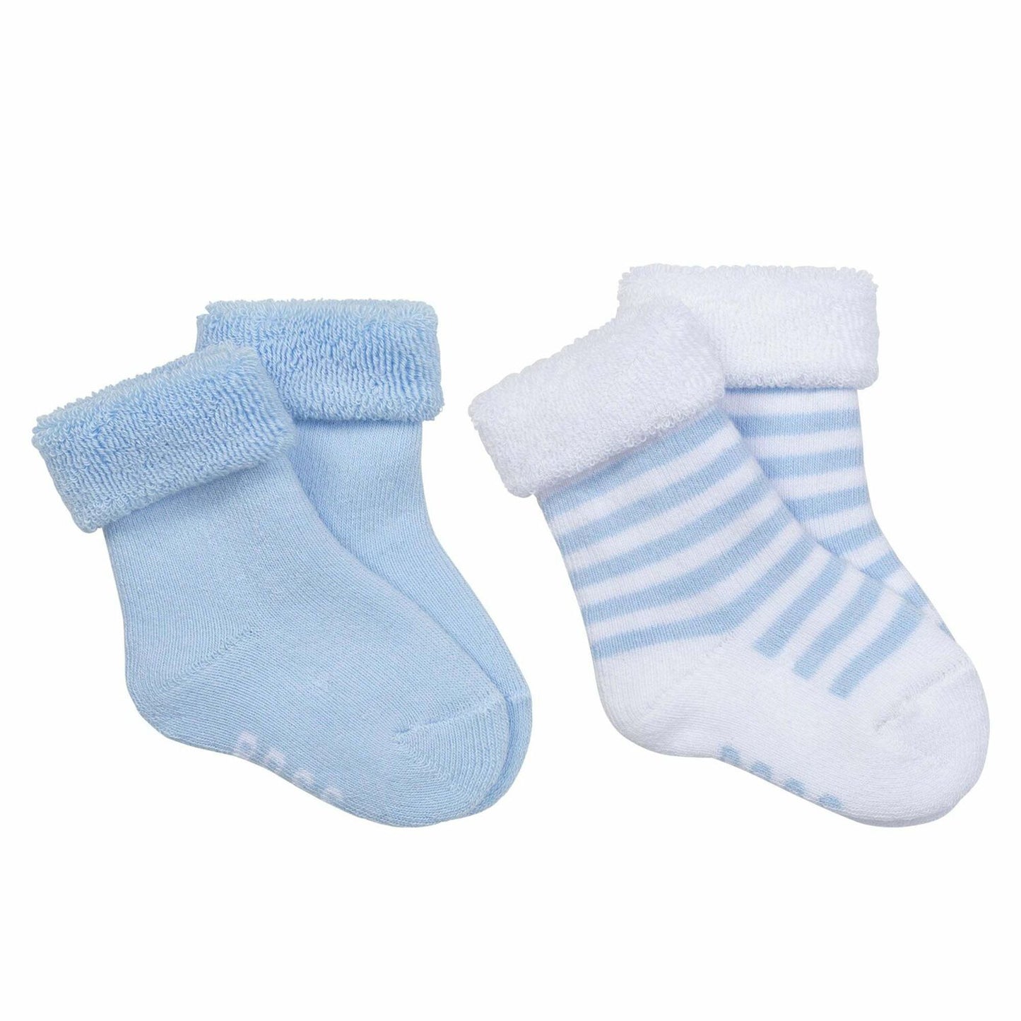 BOSS Baby Boys Baby Blue & White Logo Socks ( 2-Pack )