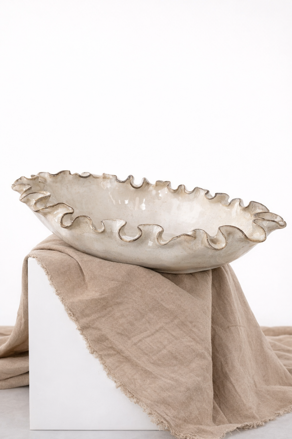 Ceramic Serving tray - Beige