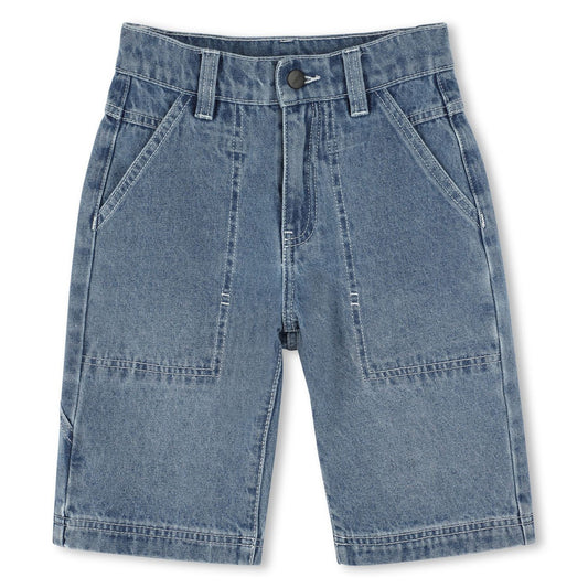 DKNY Boys Blue Logo Denim Shorts