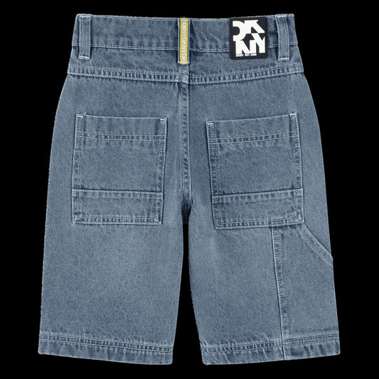 DKNY Boys Blue Logo Denim Shorts